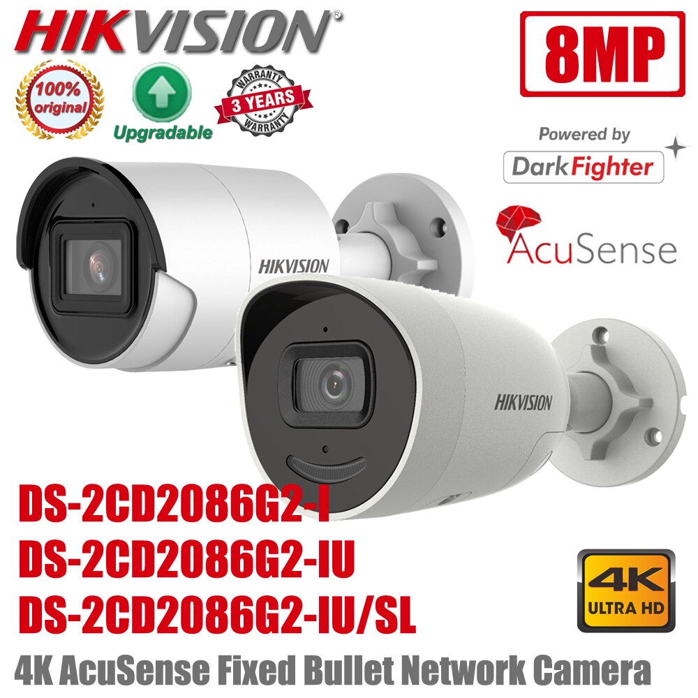 Hikvision DS-2CD2086G2-IU/SL 8MP 4K POE IR AcuSe..